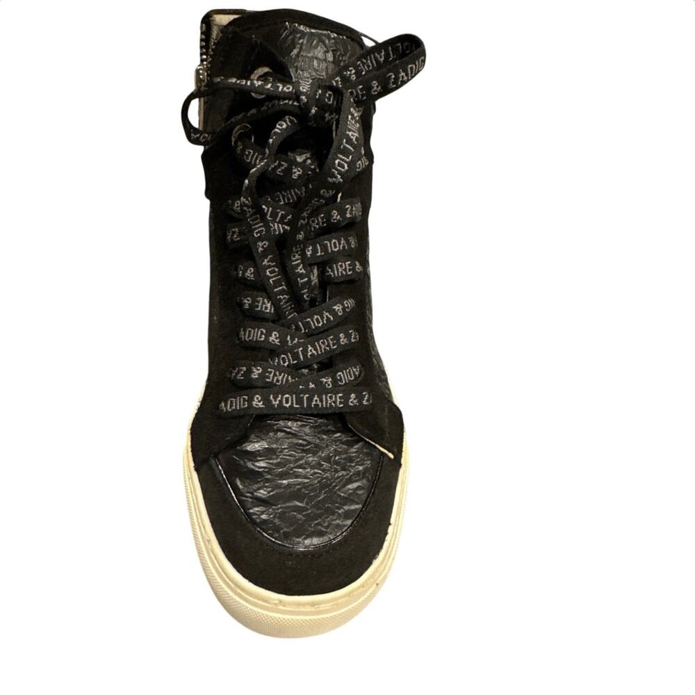 MSRP $498✨Zadig & Voltaire High Flash Wrinkle High-Top Sneakers EU36 - US 6.5-7✨ - Picture 8 of 10